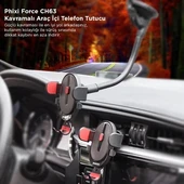 Phixi Force CH63 360° Esnek Araç Telefon Tutucu - Güçlü Kavrama ve Şık Tasarım - 3