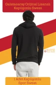 Galatasaray Orijinal Lisanslı Büyük Logo Kapüşonlu Erkek Sweat Metin Oktay Baskılı Hediyelik Kutulu - 3
