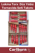 Premium Dayanıklı Ev İş Tamirat Tadilat Vida Lokma Torx Düz Yıldız Tornavida Seti Takımı - 1