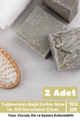 Lüks %100 Doğal Güzel Kokulu El Yüz Saç Vücut Cilt Orijinal Bitkisel Termal Kil Sabunu 100G - 2 Adet - 1