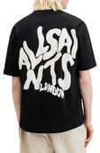 Erkek Baskılı Oversize T-shirt - Siyah - 2