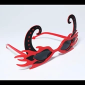 Kırmızı Alevli Parti Gözlüğü thumbnail 3