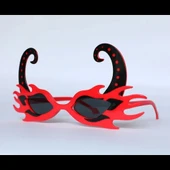 Kırmızı Alevli Parti Gözlüğü thumbnail 4