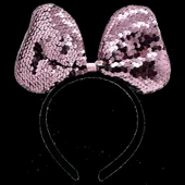 Renk Değiştiren Pullu Fiyonk Parti Tacı Pembe Gümüş thumbnail 1