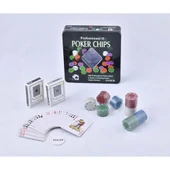 Poker Oyunu 100 Chip Ve 2 Adet İskambil Kağıt Setine Sahip Poker Oyunu No 1 - 1