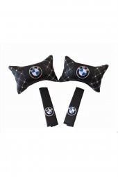BMW 2 DERİ YASTIK KEMER PEDİ -DERİ KONFOR SETİ - 1