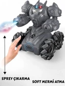 Kumandalı Işıklı Mermi Ve Buhar Atan Robot Araba Oyuncak Robot - 4