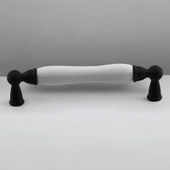 Domaniç Porselen Mat Siyah Kulp 128 mm Mobilya Çekmece Mutfak Dolabı Dolap Kapak Kulplar Kulb Kulp thumbnail 4