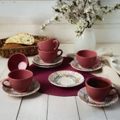 Keramika Soft Flowers Kera Çay Takımı 12 Parça 6 Kişilik 22322 - 5