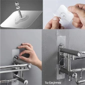 Pratik Askı Kancalı Duvar Askısı Kendinden Yapışkanlı Vidalı Askı 8 Adet thumbnail 5