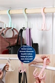 Dolap İçi Çoklu Askı Kemer Çanta Kravat Kıyafet Aksesuar Düzenleyici Pratik Dekoratif Askılık - 3