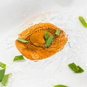 2 Adet Kademeli Lavabo Tıkacı Silikon Lavabo Gider Tıpası Koku Önleyici Gider Kontrol Tıpası Turuncu thumbnail 3