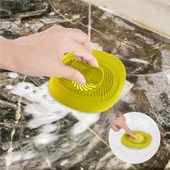 2 Adet Kademeli Lavabo Tıkacı Silikon Lavabo Gider Tıpası Koku Önleyici Gider Kontrol Tıpası Sarı thumbnail 2