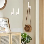 1 Adet Yapışkanlı L Şeklinde Havlu Askısı Mutfak Banyo Takı Kupa Kapak Bardak Duvar Askısı - 6