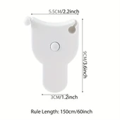 Baş Ve Vücut, Kafa Çevresi Ölçüm Aleti Bel Ölçme Metresi Mezura Terzi Ölçü Metresi Ergonomik - 8