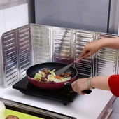 2 Adet Ocak Yağ Koruyucu Alüminyum Folyo Yanma Leke Önleyici Katlanır Yıkanabilir Folyo (32*5*84) - 3