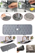 Pratik Su Tutucu Musluk Matı Mutfak Banyo Koruyucu Musluk Su Sıçrama Önleyici Lavabo Musluk Matı - 1