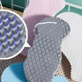 Peeling Etkili Vücut Kesesi Ölü Deri Giderici Lif Gri Banyo Kesesi - 8