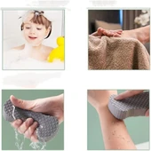 Peeling Etkili Vücut Kesesi Ölü Deri Giderici Lif Gri Banyo Kesesi - 3