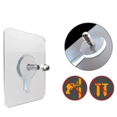 Pratik Askı Kancalı Duvar Askısı Kendinden Yapışkanlı Vidalı Askı 8 Adet thumbnail 4