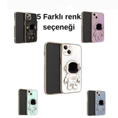Pembe Masa Üstü Sevimli Astronot Standı Telefon Tutucu Yapışkan Özelliği Telefon Kılıfına Yapıştırılabilir - 2