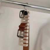 10 Gözlü Portatif Kemer Askısı Pratik Kravat Şal Askılığı Çok Amaçlı Dolap İçi Düzenleyici thumbnail 2