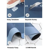 Dikdörtgen Sihirli Su Emici Kaydırmaz Banyo Paspası Ayak Matı Kaymaz Tabanlı Abdest Paspası 58x38 Cm - 5
