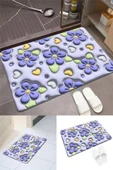 Su Emici Paspas Şık Tasarım Abdest Paspası Kaymaz Taban Banyo Paspası - 1