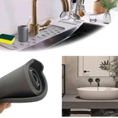 Pratik Su Tutucu Musluk Matı Mutfak Banyo Koruyucu Musluk Su Sıçrama Önleyici Lavabo Musluk Matı - 4