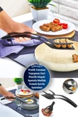 Pratik Yanmaz Yapışmaz Sert Plastik Maşalı Spatula Mutfak Yemek Servis Spatulası - 3