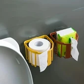 Süper Yapışkanlı Tuvalet Kağıtlığı Kağıt Havlu Askısı Çok Amaçlı Askı - 2