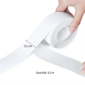 Su Sızdırmaz İzolasyon Bandı Lavabo Küvet Kenarı İçin Yapışkanlı Neme Dayanıklı Koruma Şeridi thumbnail 7