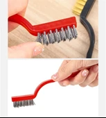 3 Adet Ocak Fırın Mangal Izgara Airfryer Temizliği Tel Pas Sökme Fırçası 3lü Yağ Temizleme Fırçası - 3