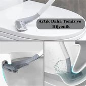 Golf Tasarımlı Silikon Uçlu Wc Fırçası Pratik Tuvalet Temizleme Sopası - 7