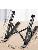 7 Kademeli Ayarlı Katlanabilir Laptop Tablet Standı Siyah thumbnail 5