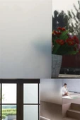 UV Engelleyici Buzlu Cam Film Kendinden Yapışkanlı Folyo Duşakabin Balkon Camı Gizlilik ve Koruma Filmi - 1