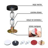 Yatak Baza Başlık Sabitleme Aparatı Ses Ve Sallanma Titreşim Önleyici Eşya Sabitleme Metal 2 Adet (6,5cm x 8,5cm) thumbnail 5