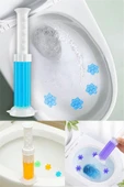 Mavi Tuvalet Temizleme Jeli Klozet Banyo Koku Giderici Damga Seti Desenli Koku Giderici Wc Jeli - 1