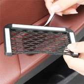 Araba Torpido Telefon Ruhsat Tutucu Fileli Araç Içi Organizer Yapışkanlı File Düzenleyici 14x8 Cm - 6