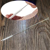 Pratik Cam Metal Krom Pipet Temizleme Fırçası İnce Uzun Pipet Temizlik Fırçası Dayanıklı Fırça - 5
