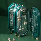 4 Bölmeli Takı Organizeri Aynalı Takı Yüzük Standı, Küpe Standı, Kolye Düzenleyici - 6