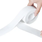 3,2 Mt Gri Renk Su Sızdırmaz Geçirmez Bant Lavabo Küvet Tezgah Kenar Banyo Mutfak Pencere Yalıtım thumbnail 5