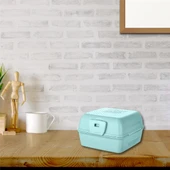 Taşınabilir Okul Piknik Yemek Kabı Beslenme Kutusu Çatal Kaşıklı Katlı Bölmeli Kilitli Saklama Kabı - 2