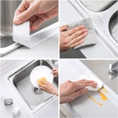 Su Sızdırmaz İzolasyon Bandı Lavabo Küvet Kenarı İçin Yapışkanlı Neme Dayanıklı Koruma Şeridi thumbnail 3