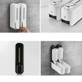 Sıvı Sabunluk Duvara Monte Manuel Sabunluk Banyo Şampuan Duş Dispenseri - 5
