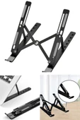 7 Kademeli Ayarlı Katlanabilir Laptop Tablet Standı Siyah thumbnail 1