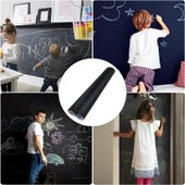 Kesilebilir Kara Tahta Tebeşir Hediyeli Duvar Dolap Mutfak Yapıştırılabilir Kara Yazı Tahtası - 5