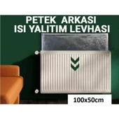 3 Adet Petek Radyatör Arkası Folyo Plaka Kalorifer Arkalığı Alüminyum Isı Yalıtım Folyosu 100x50 Cm - 5