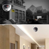 LED Işıklı Dome Güvenlik Kamerası Hırsız Caydırıcı Pratik Tak ve Kullan Sahte Kamera Modeli - 2