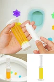 Sarı Tuvalet Temizleme Jeli Klozet Banyo Koku Giderici Damga Seti Desenli Koku Giderici Wc Jeli - 1